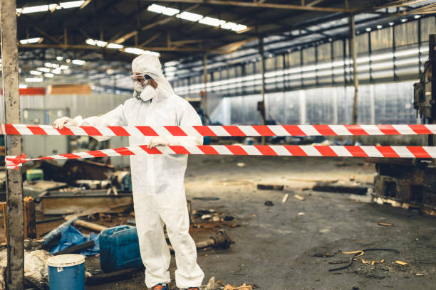 Professional Biohazard Cleanup technician working in Harriman, TN
